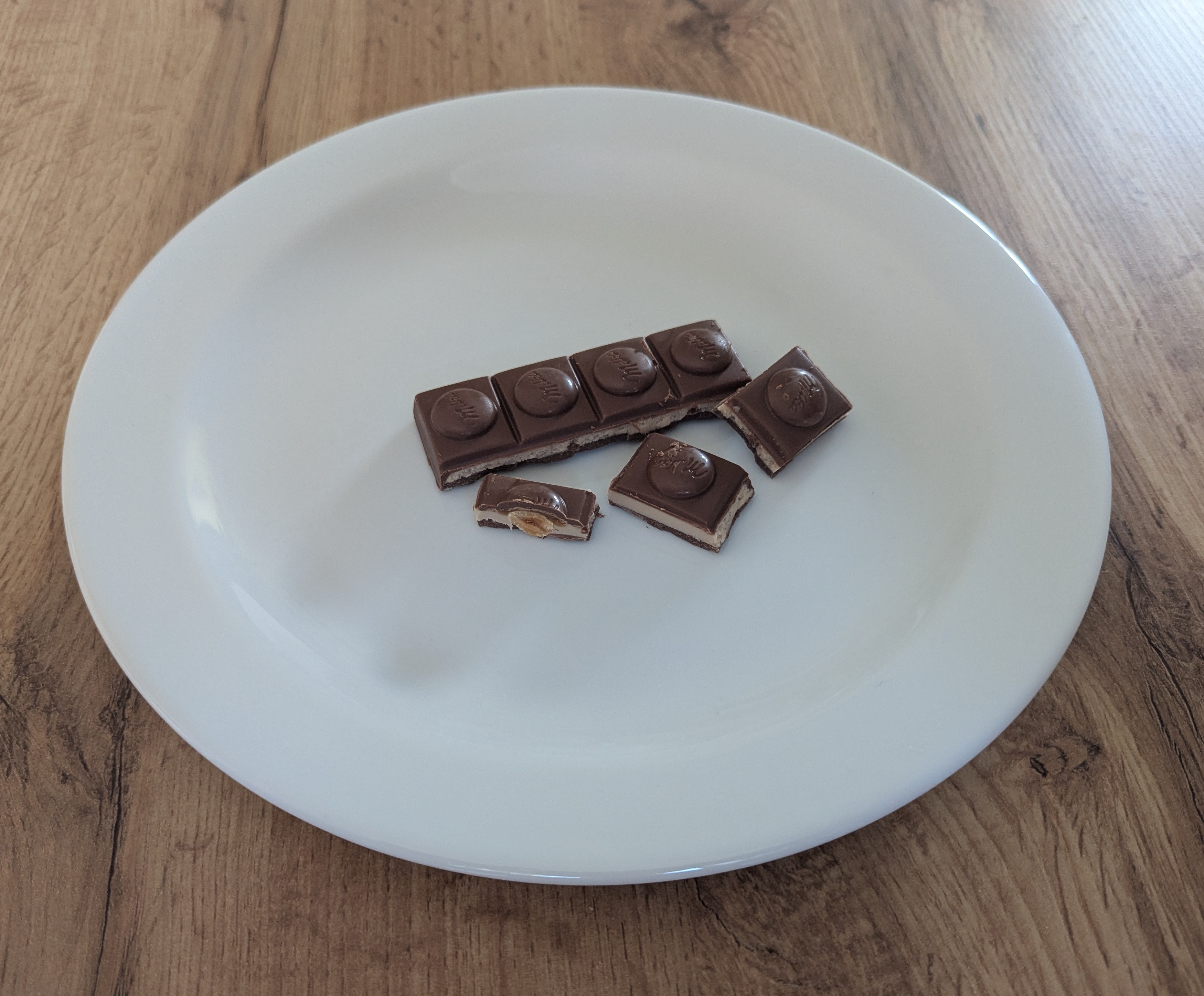 5 1/2 Stückchen Schokolade